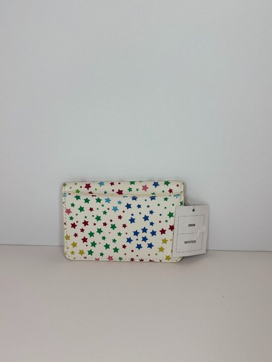 Urban Outfitters Handbags - Urban Outfitters White Star Print Card Wallet Rainbow NWT